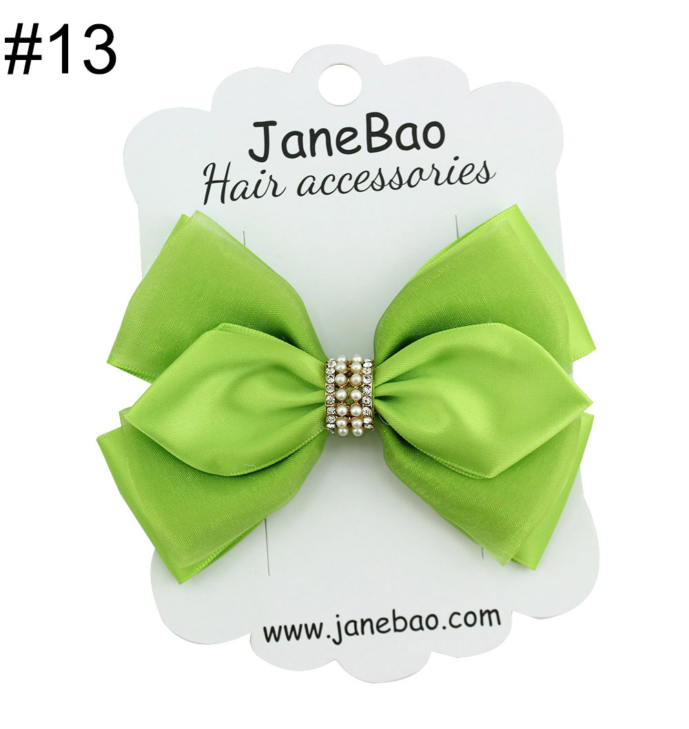 4.5‘’rhinestones girl hair Bows Accessories With Clip Boutique