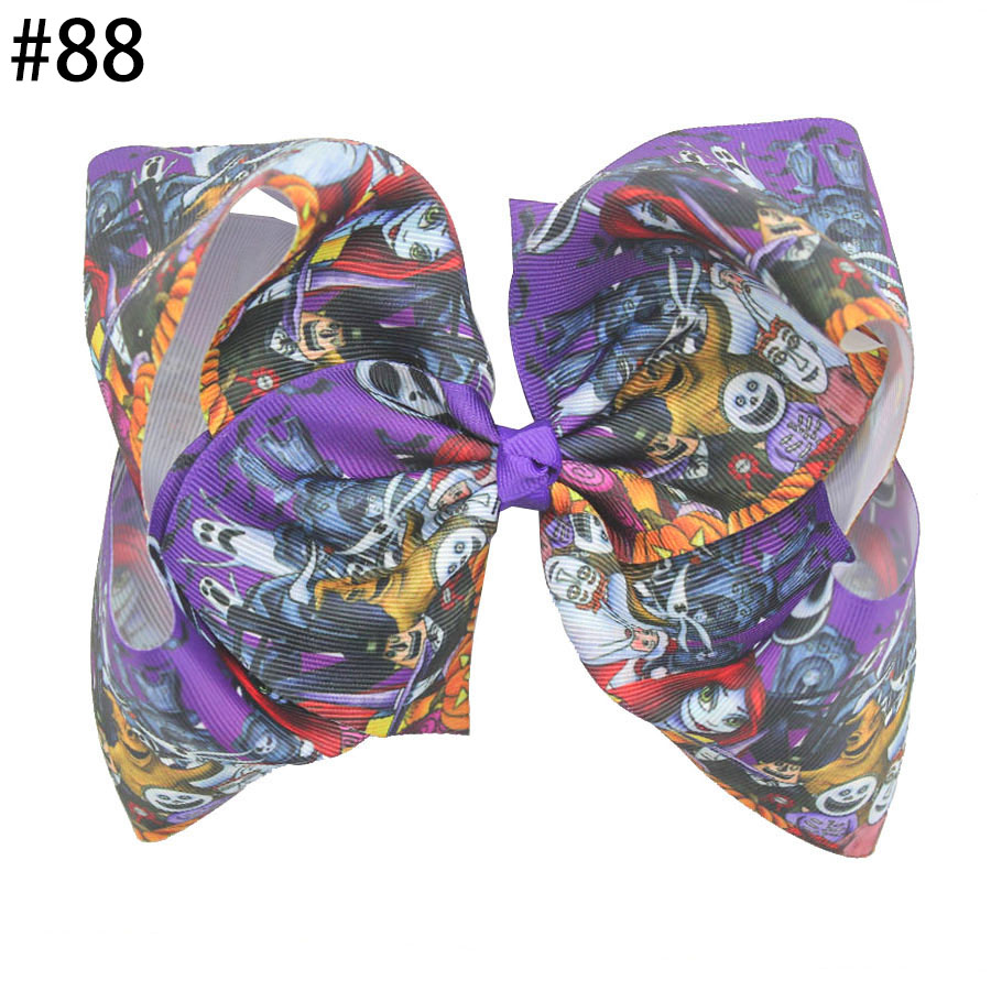 8\'\' nightmare before christmas Hair Bows With Clips