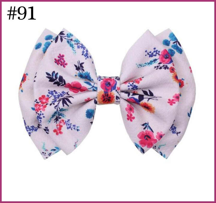 6\'\' Double Layer Hair Clips liverpool fabric unicorn Hair Bows