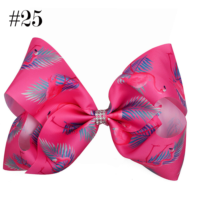 8inch flamingo handmade boutique hair bow