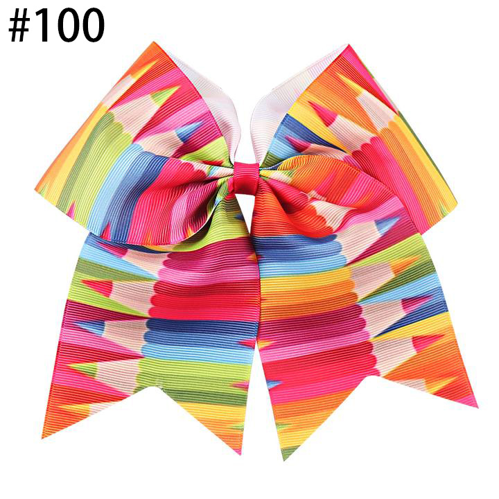 Back to School Cheer Bow with Clip Resin Cars Dot Ribbon Hair