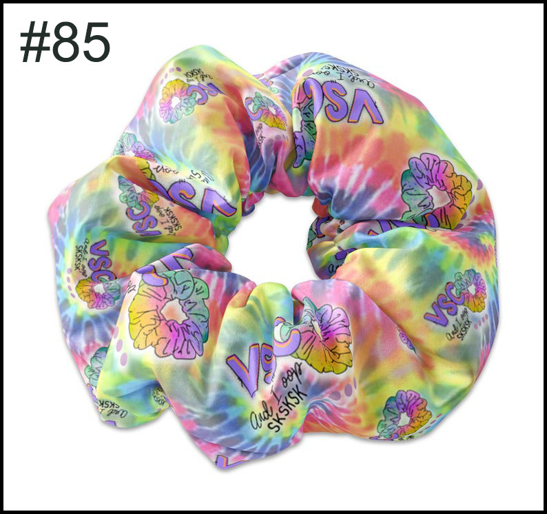 5.5\'\' big inspired hair scrunchies girl elastic hairbands Women