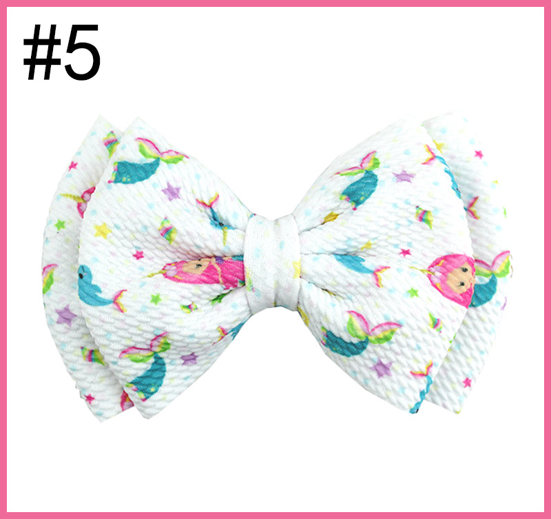 5-6'' UNICORN Fabric Bow summer Liverpool Bow Collection Crepe