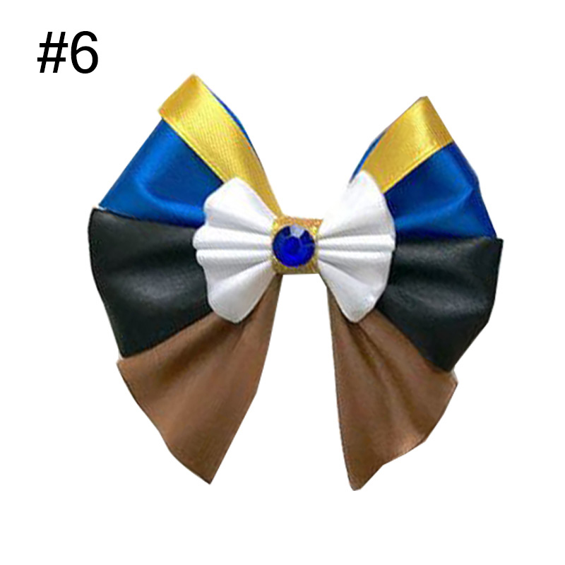 4.5-6 \'\' beauty and beast hair bows belle hair bows clips