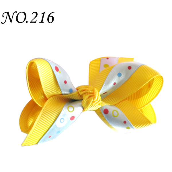 2.75'' boutique double abc girl hair Bows Accessories With Clip