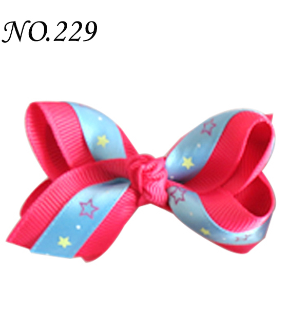 2.75\'\' boutique double abc girl hair Bows Accessories With Clip