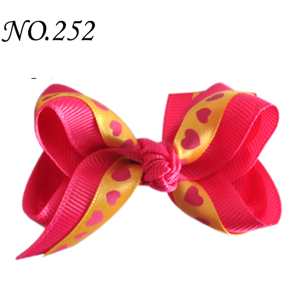 2.75'' boutique double abc girl hair Bows Accessories With Clip