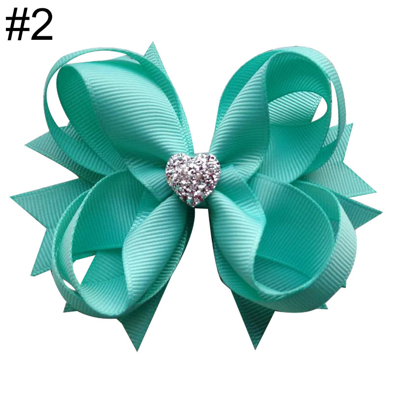 4'' solid inspired boutique girl hair Bows Accessories With Cli