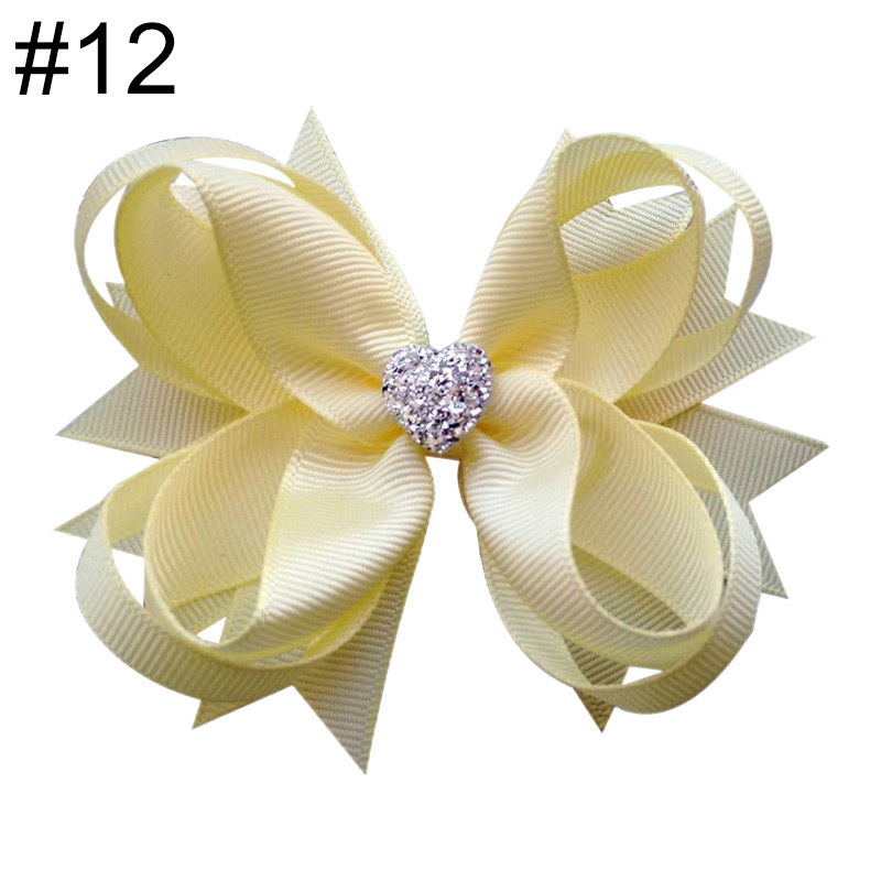 4\'\' solid inspired boutique girl hair Bows Accessories With Cli
