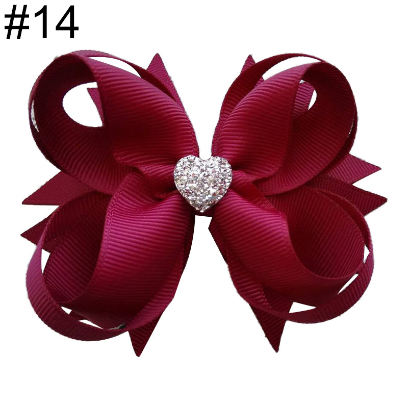 4\'\' solid inspired boutique girl hair Bows Accessories With Cli