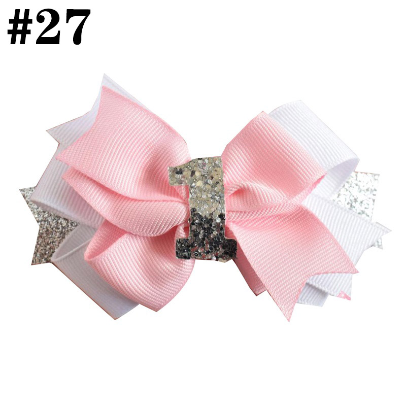 3.5'' birthday boutique girl hair Bows Accessories With Clip