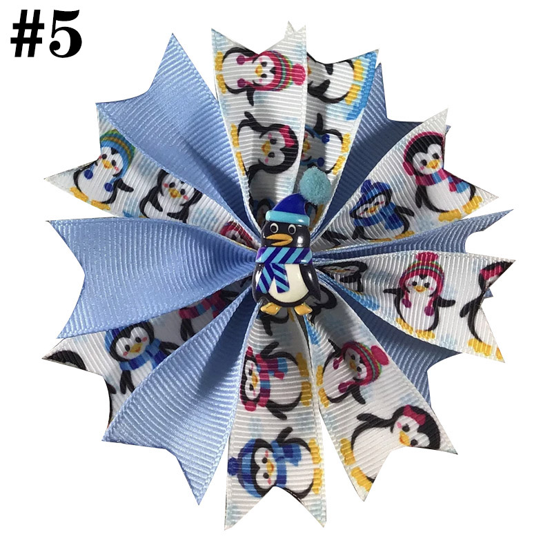 4\'\' spike hair bows for christmas with hair