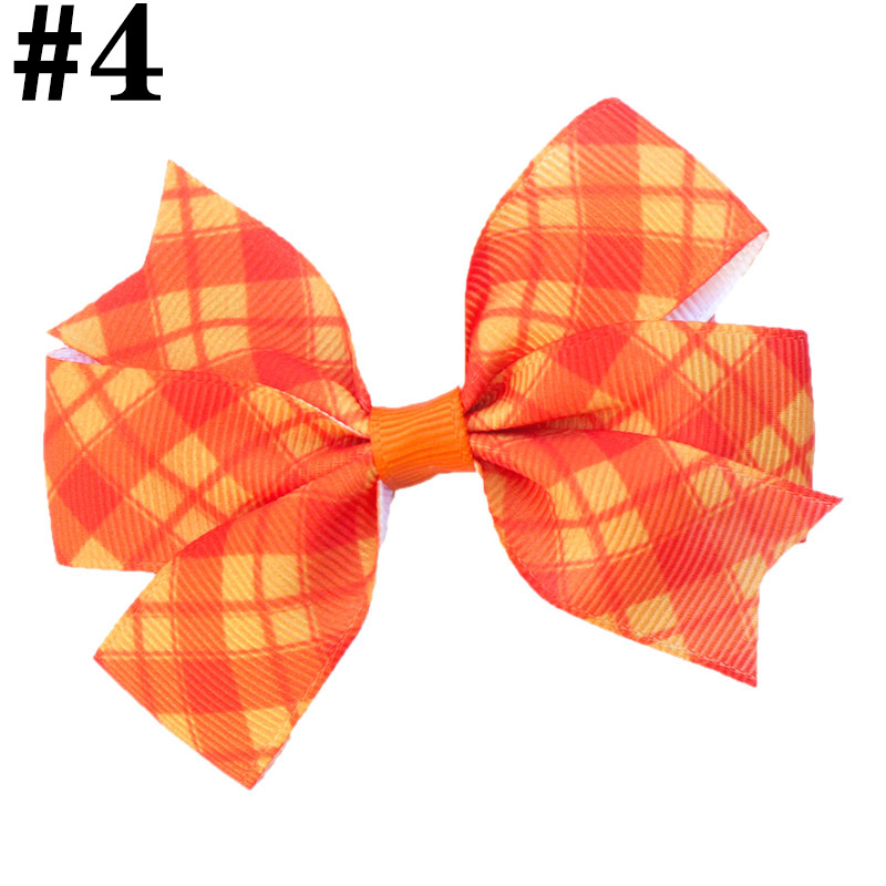 3inch small Christmas pinwheel hair bows for girl hair accessori