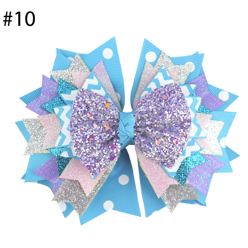 5‘’big glitter inspired hair bows