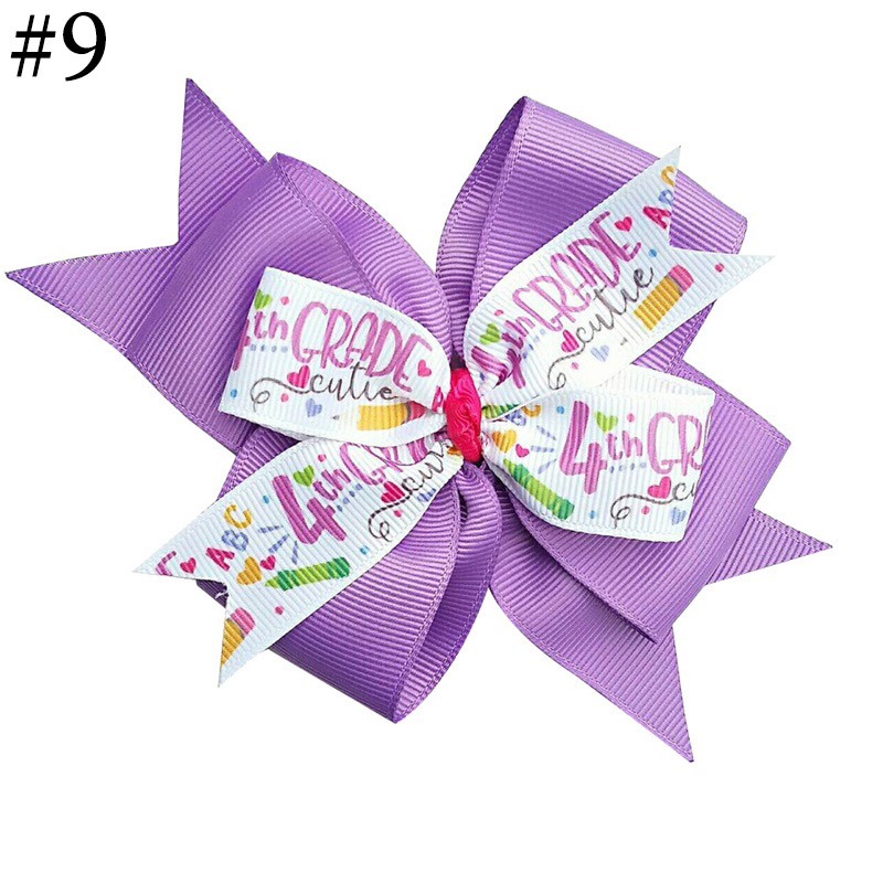 4inch Back To School Hair Bows With Hair Clips