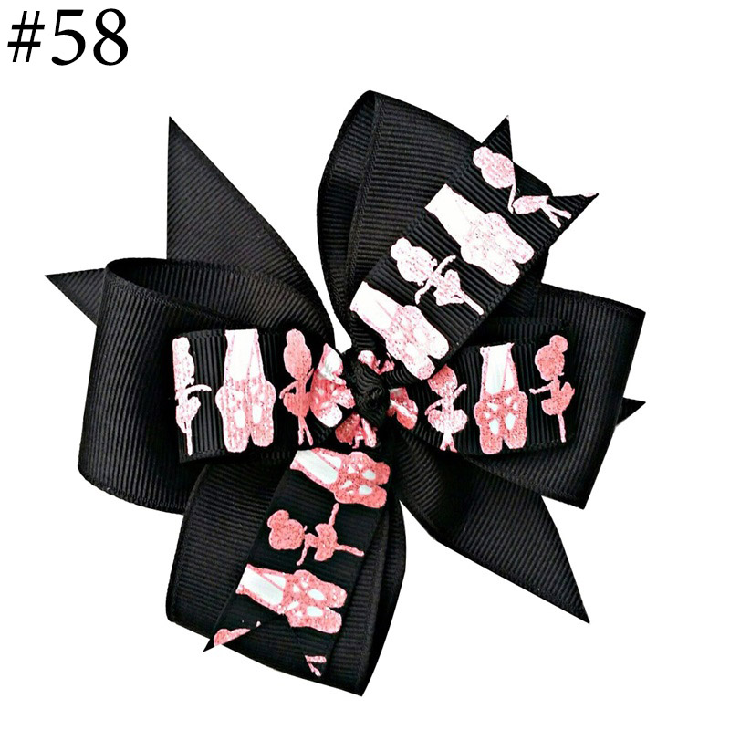 4inch Ballet Hair Bow pink dance bows ballerina hair clips for