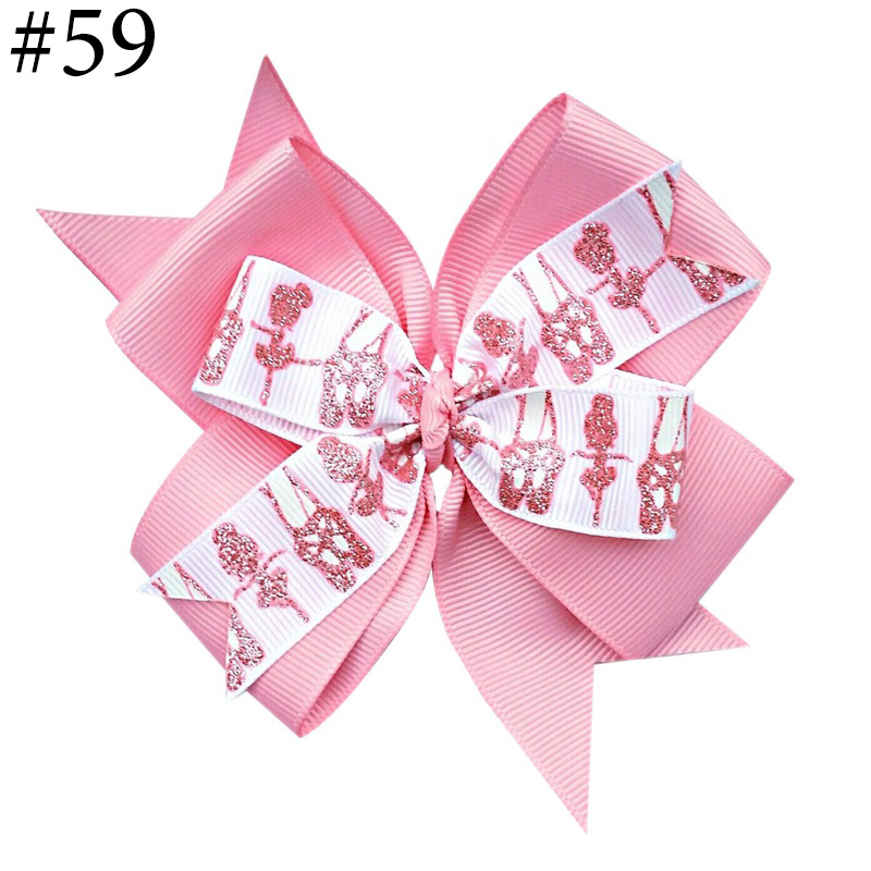 4inch Ballet Hair Bow pink dance bows ballerina hair clips for