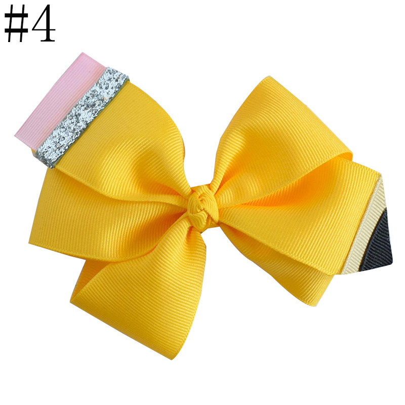 3'' mini pencil girl hair Bows Accessories With Clip back to sc