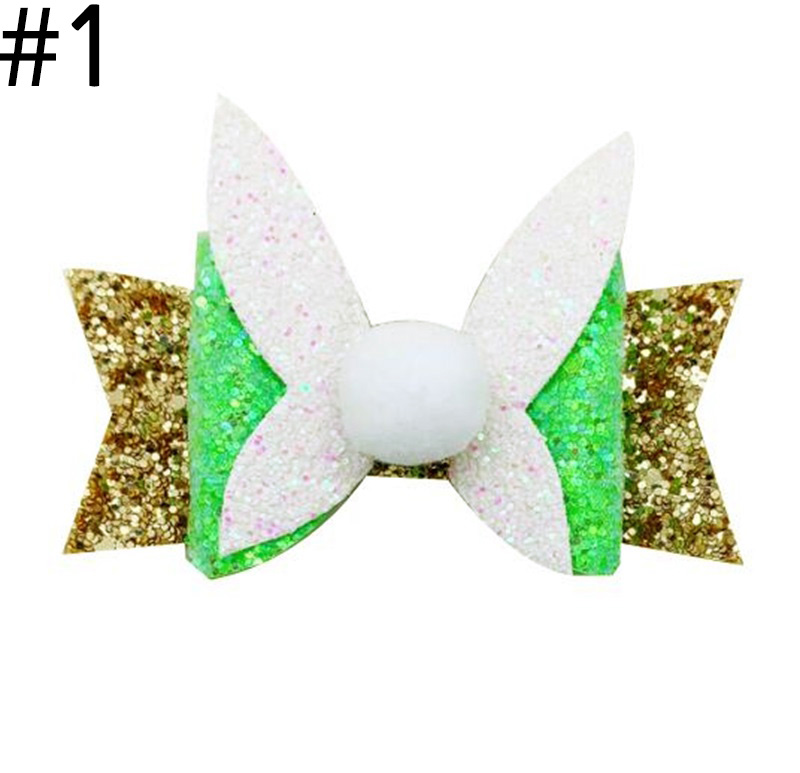 3.5'' Princess Inspired Hair Bow Glitter Sparkly Hair clips