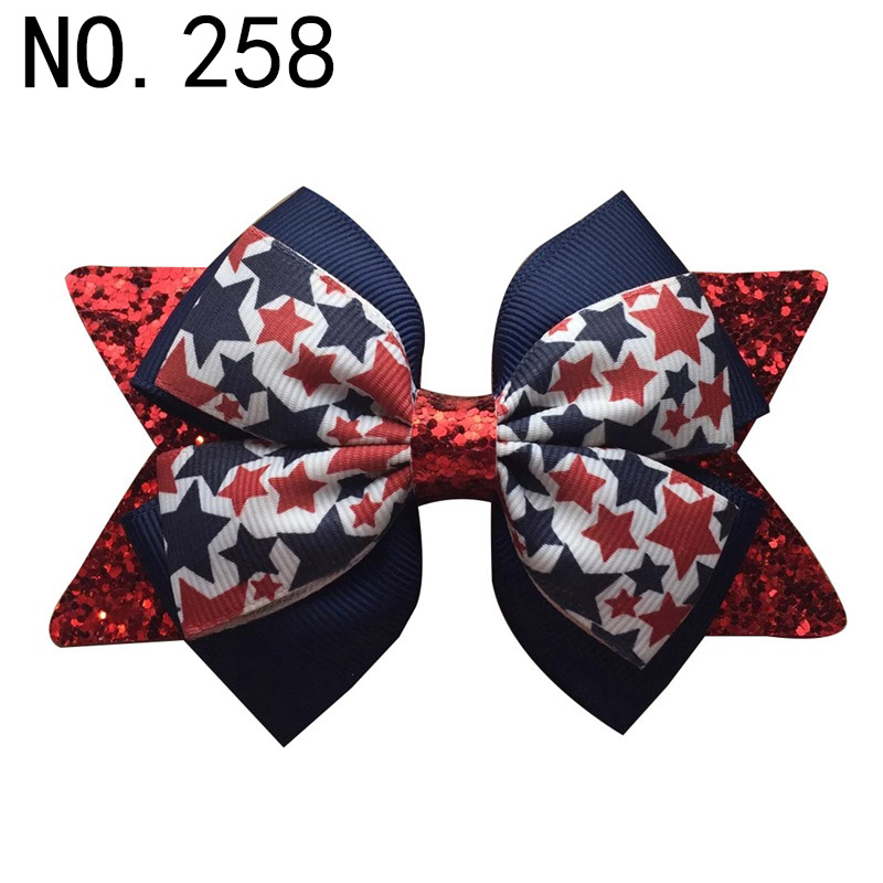Glitter 4th of July Bow Independence Day Hair Bow