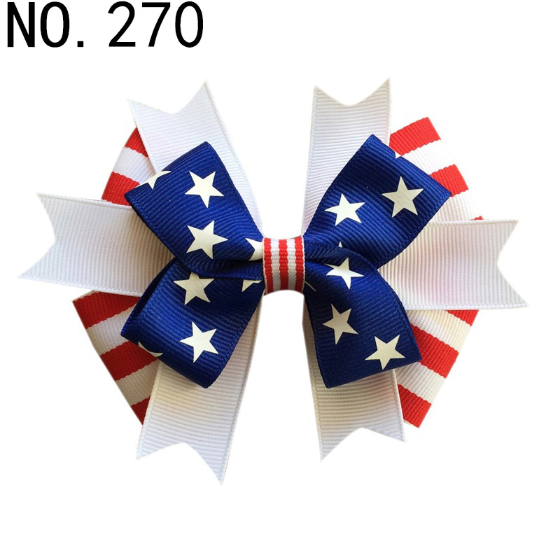 Glitter 4th of July Bow Independence Day Hair Bow