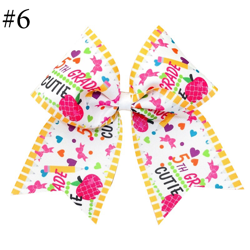 7inch Large Back To School Cheer Hair Bows