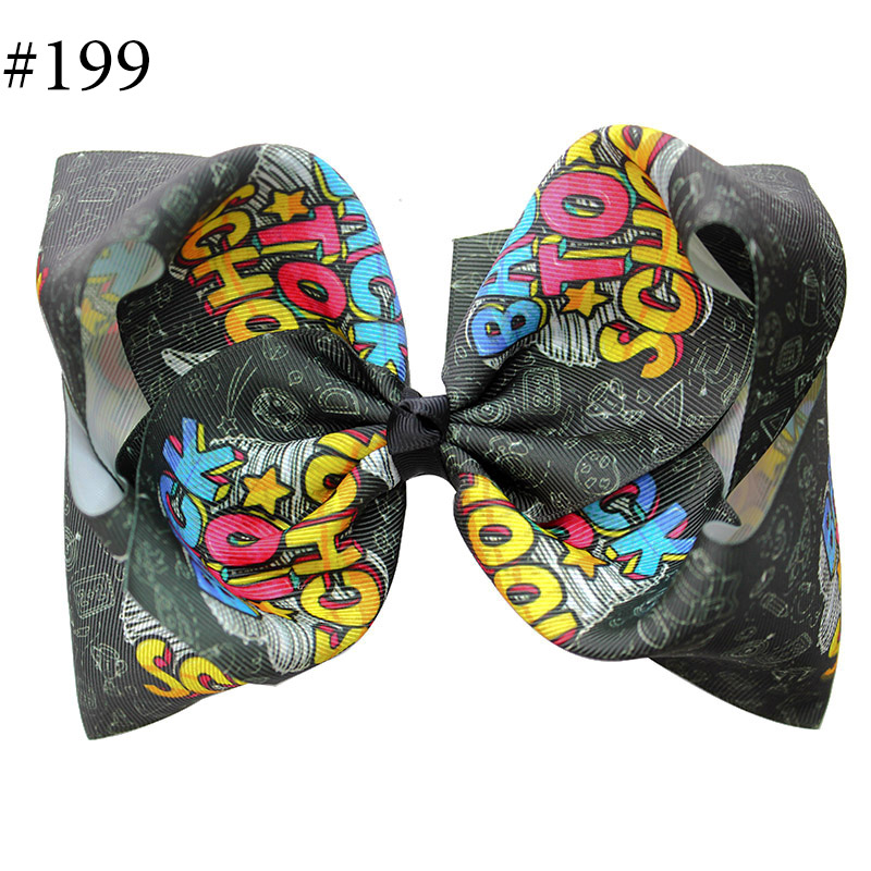 8 Inch Large Back To School Hair Bows