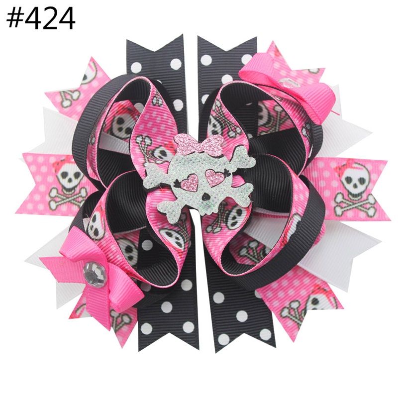 5.5'' Jack And Sally Nightmare Hocus Pocus Hair Bows
