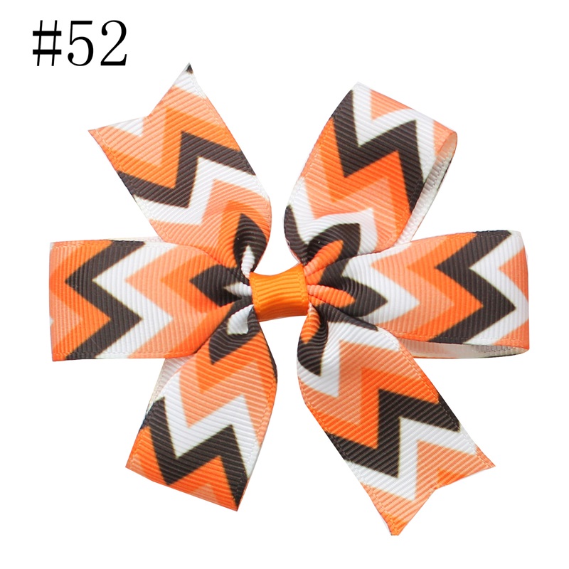 3\'\' halloween pinwheel hair bows thanksgiving hair clip