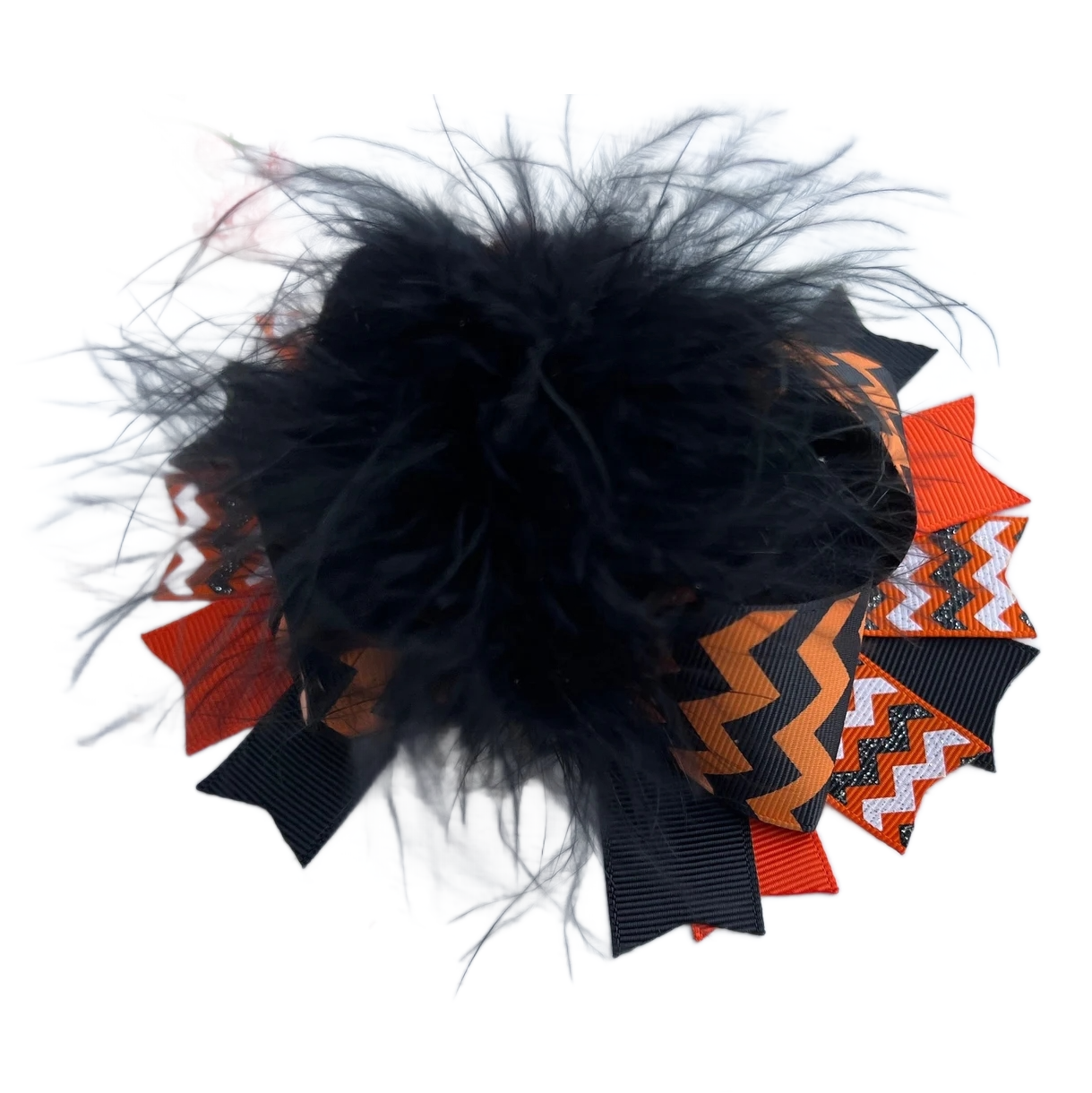 ostrich feather christmas hair bows fashion Buffalo Plaid