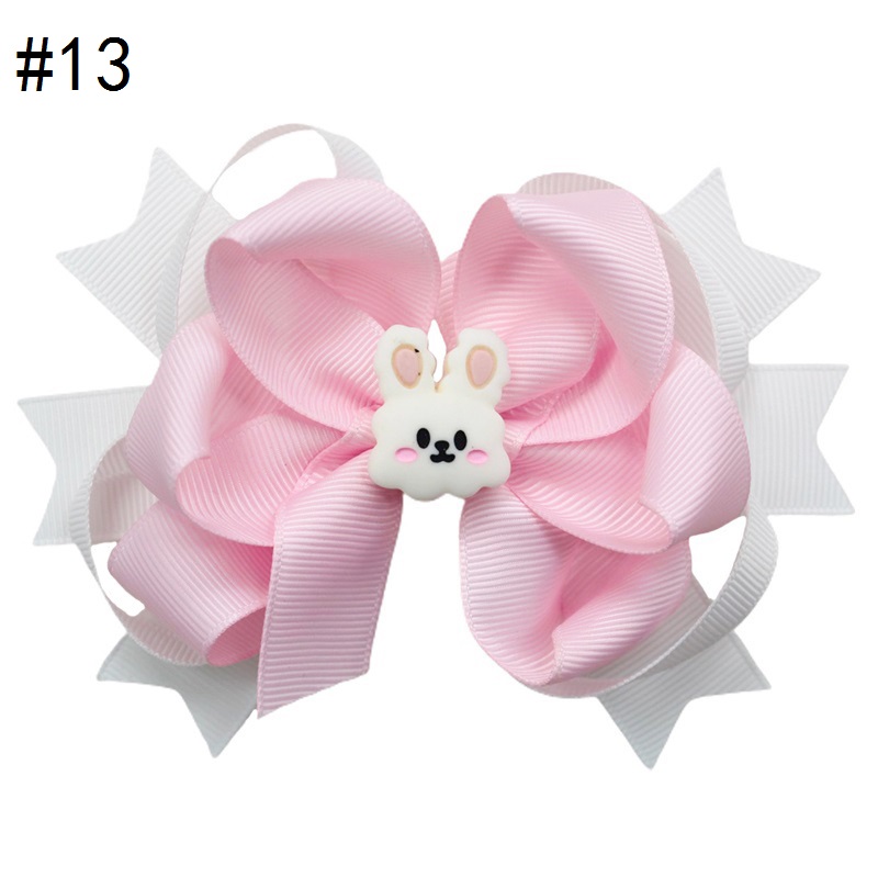 3.5\'\' loopy bunny hair bow rabbit easter inspired hair clip