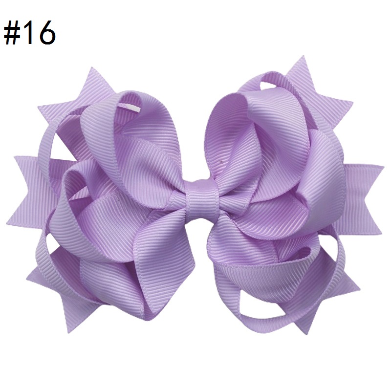 3.5'' loopy solid hair bow grosgrain ribbon bows