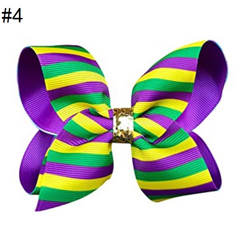 Mardi Gras Hairbow Fleur de Lis Bow New Orleans Bows