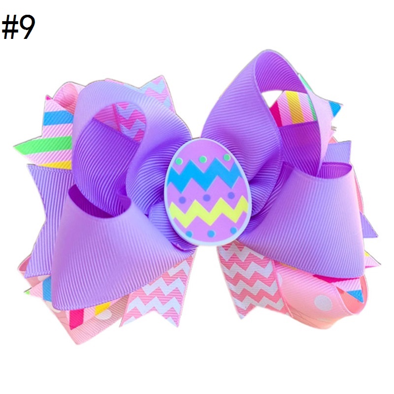 newest easter egg hair bows bunny clips for spring
