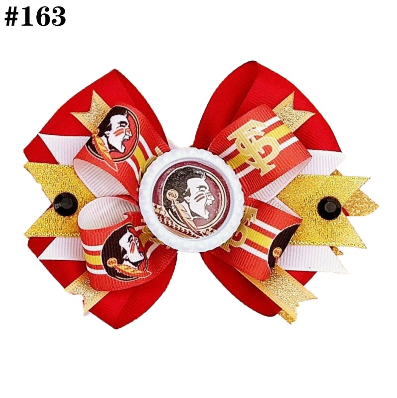 4inch Layered Hair Bows Character Clips