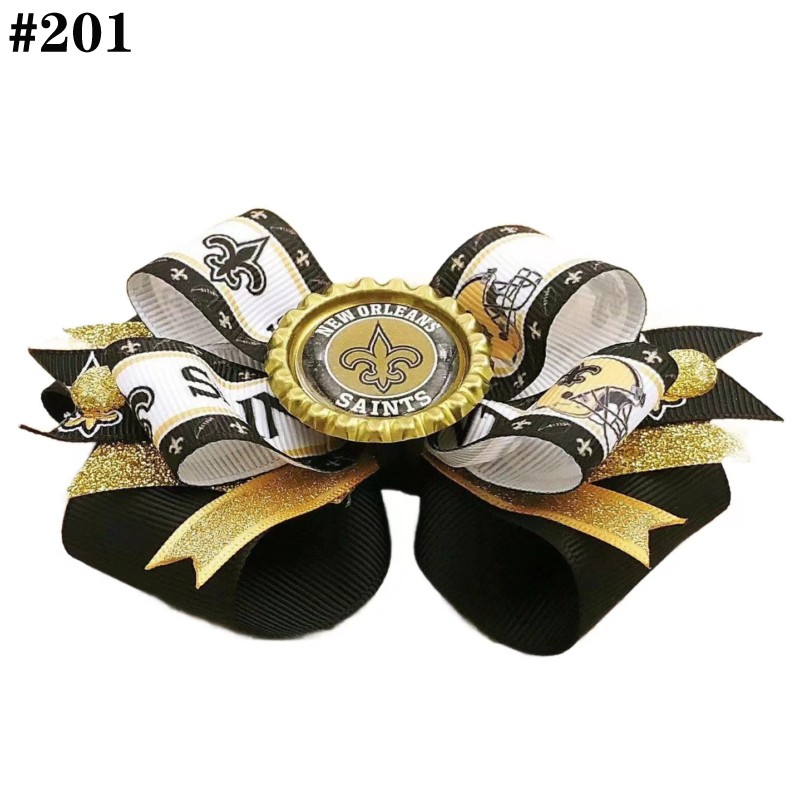 4inch layered hair bows character clips
