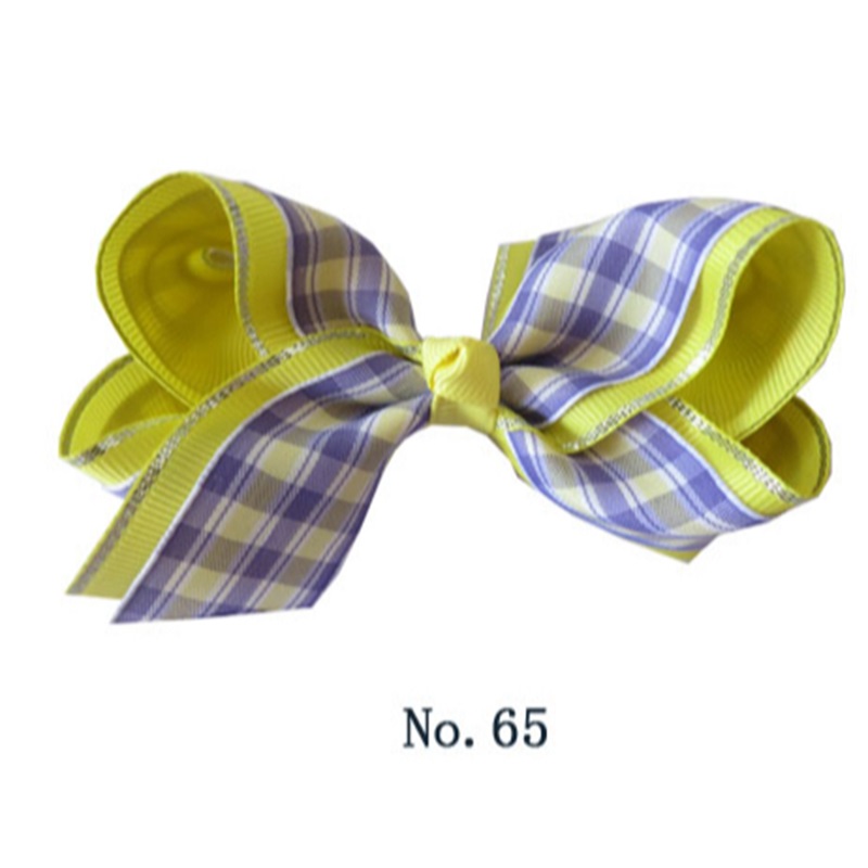 4inch Layered Christmas Plaid Hair Bows Gingham Bows For Toddle