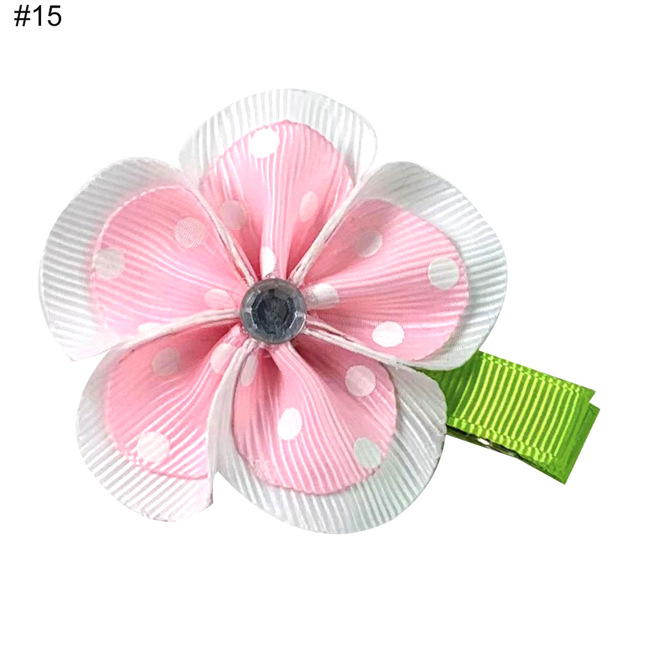 2'' double flower hair cip for girl toddle accessories sprong
