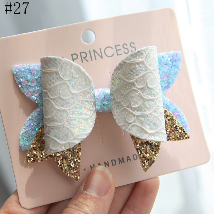 Creative Cute Kids Girls princess Hairpins Hair Clip Glitter Bow