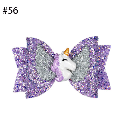 Cute Princess Hairgrips wing Glitter Hair Bows with Clip Dance