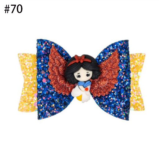 Cute Princess Hairgrips wing Glitter Hair Bows with Clip Dance