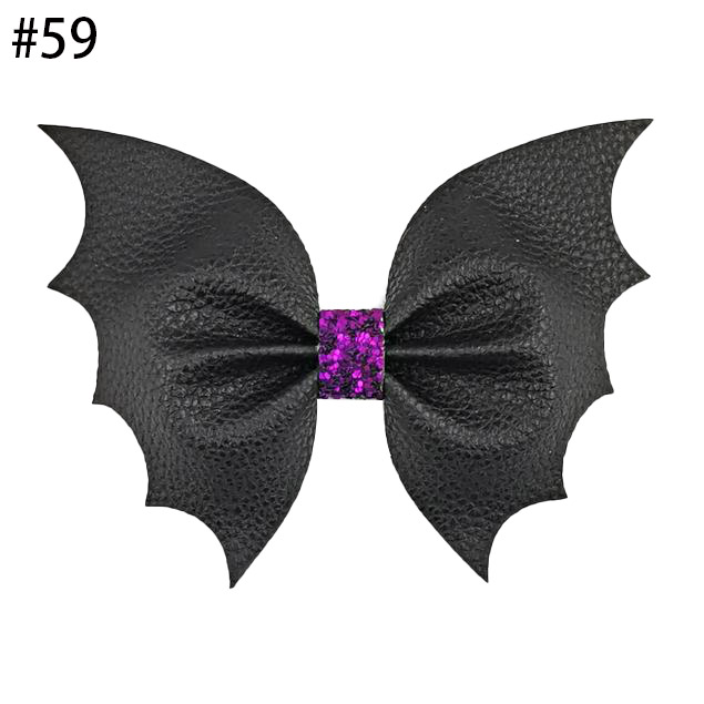 Bat Pinch Bow SVG Halloween Bow hair clip Bat Hair Bow glitter