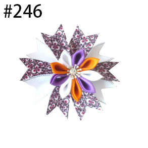 3.5" Fairy ribbon Hair Bow Clip Flower Surprise Halloween