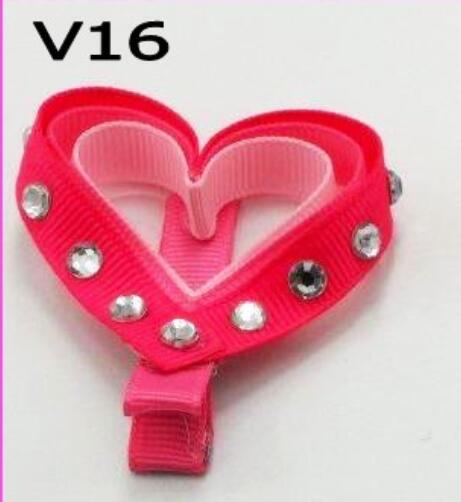 heart Valantine's Day hair bows fashion girl baby boutique bows