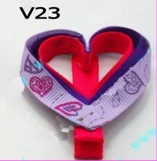 heart Valantine's Day hair bows fashion girl baby boutique bows