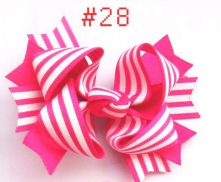 4.5''Girl Boutique hair bows two tone windmill Hair Bows