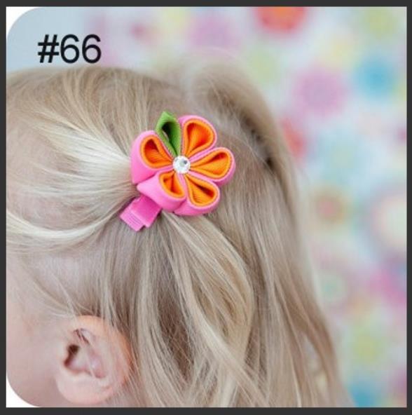 2\'\'kanzashi flower hair clips badge reel hair clips