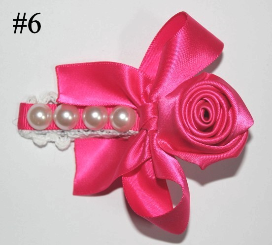 3.5'' rose pearl boutiqu hair clips