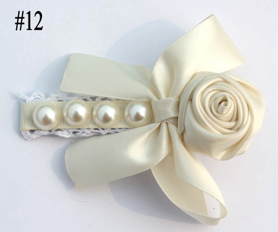 3.5'' rose pearl boutiqu hair clips